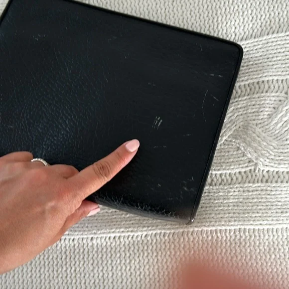 Burberrys Clutch Bag Leather Black vintage - Picture 7 of 16